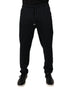 Dolce & Gabbana Black Cotton Men Jogger Sweatpants Pants